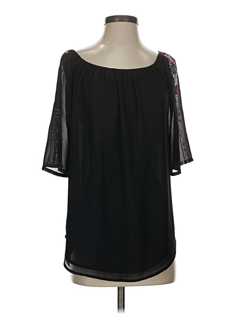 Pre-owned Tart 3/4 Sleeve Blouse In Black
