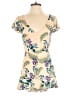 For Love & Lemons 100% Rayon Tropical Yellow Romper Size S - photo 1