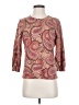 Talbots 100% Cotton Paisley Brown 3/4 Sleeve Blouse Size S - photo 1