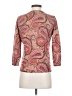 Talbots 100% Cotton Paisley Brown 3/4 Sleeve Blouse Size S - photo 2