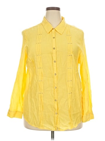 Alfred Dunner 3/4 Sleeve Button-Down Shirt (view 1)