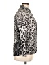 Lena Gabrielle 100% Rayon Animal Print Silver Long Sleeve Blouse Size XL - photo 4