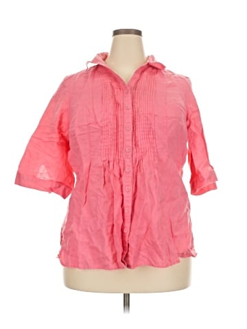 Autograph 3/4 Sleeve Button-Down Shirt (view 1)