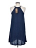 Alya Solid Blue Casual Dress Size S - photo 2