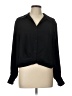 Drew 100% Polyester Black Long Sleeve Blouse Size L - photo 1