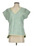 S'edge 100% Polyester Green Short Sleeve Blouse Size XS - photo 1