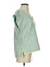 S'edge 100% Polyester Green Short Sleeve Blouse Size XS - photo 4