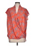 Bellatrix 100% Polyester Orange Short Sleeve Blouse Size L - photo 1