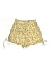 Privacy Please 100% Polyester Floral Yellow Shorts Size XS - photo 1