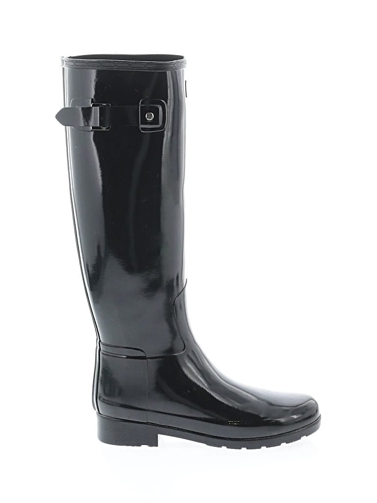 Pre-owned Hunter Rain Boots In Black