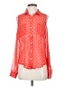 Bongo Polka Dots Red Sleeveless Button-Down Shirt Size S - photo 1