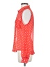 Bongo Polka Dots Red Sleeveless Button-Down Shirt Size S - photo 5