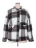 Shein 100% Polyester Plaid Gray Coat Size XL (tall) - photo 1