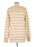 Croft & Barrow 100% Acrylic Stripes Tan Turtleneck Sweater Size L - photo 2