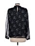 Ann Taylor LOFT 100% Polyester Black Long Sleeve Blouse Size L - photo 2