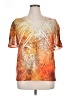 Chico's 100% Polyester Orange Short Sleeve Blouse Size XL (3) - photo 1