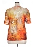 Chico's 100% Polyester Orange Short Sleeve Blouse Size XL (3) - photo 2