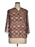 Sara Michelle Print Brown 3/4 Sleeve Blouse Size XL (petite) - photo 1