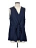 Torrid 100% Polyester Blue Sleeveless Blouse Size M (estimated) - photo 1