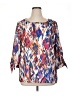 Allison Daley 100% Polyester Blue 3/4 Sleeve Blouse Size XL - photo 1