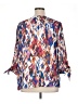Allison Daley 100% Polyester Blue 3/4 Sleeve Blouse Size XL - photo 2