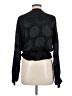 Topshop Black Long Sleeve Blouse Size 6 - photo 2