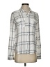Paige 100% Viscose Plaid Gray Long Sleeve Button-Down Shirt Size S - photo 1