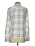 Paige 100% Viscose Plaid Gray Long Sleeve Button-Down Shirt Size S - photo 2