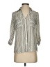 Fortune + Ivy 100% Polyester Stripes Silver 3/4 Sleeve Blouse Size XS - photo 1