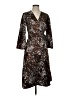prologue 100% Polyester Animal Print Brown Cocktail Dress Size S - photo 1