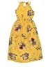 Lily Bleu 100% Polyester Floral Yellow Dress Size 7 - photo 2