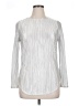 Inner Beauty 100% Polyester Metallic Silver Long Sleeve Blouse Size XL - photo 1
