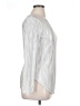 Inner Beauty 100% Polyester Metallic Silver Long Sleeve Blouse Size XL - photo 4