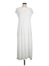 Philosophy Solid White Casual Dress Size L - photo 1