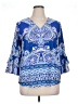 New Directions Blue 3/4 Sleeve Blouse Size XL (petite) - photo 1