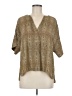 Worthington Tan Short Sleeve Blouse Size M - photo 1