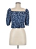 MNG Blue 3/4 Sleeve Blouse Size 8 - photo 1