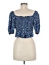 MNG Blue 3/4 Sleeve Blouse Size 8 - photo 2