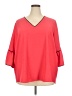 Calvin Klein Red 3/4 Sleeve Blouse Size 2X - photo 1