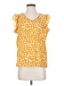 Shein Yellow Short Sleeve Blouse Size 4 - photo 1