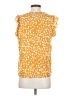 Shein Yellow Short Sleeve Blouse Size 4 - photo 2