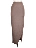 BLVD Solid Brown Casual Skirt Size L - photo 1