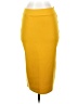 Love University Solid Yellow Casual Skirt Size S - photo 1