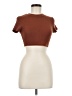 Shein Brown Short Sleeve Turtleneck Size 6 - photo 1