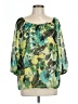 AGB Green 3/4 Sleeve Blouse Size L - photo 1