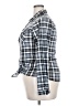Passport 100% Polyester Plaid Gray Long Sleeve Blouse Size 18 - photo 5