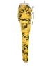 Vibrant M.I.U Print Yellow Cargo Pants Size M - photo 4