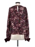 Aura 100% Polyester Burgundy Long Sleeve Blouse Size S - photo 2