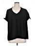 ModCloth 100% Polyester Black Short Sleeve Blouse Size 1X - photo 1