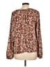 Ann Taylor LOFT Outlet 100% Polyester Floral Brown Long Sleeve Blouse Size L - photo 2